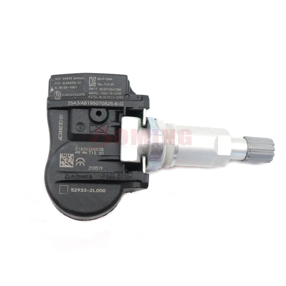 52933-2L000 For Hyundai I10 [PA] I30 [FD] Kia Ceed [ED] 2006-2013 52933-2L600 433MHz Car TPMS Tire Pressure Monitoring Sensor