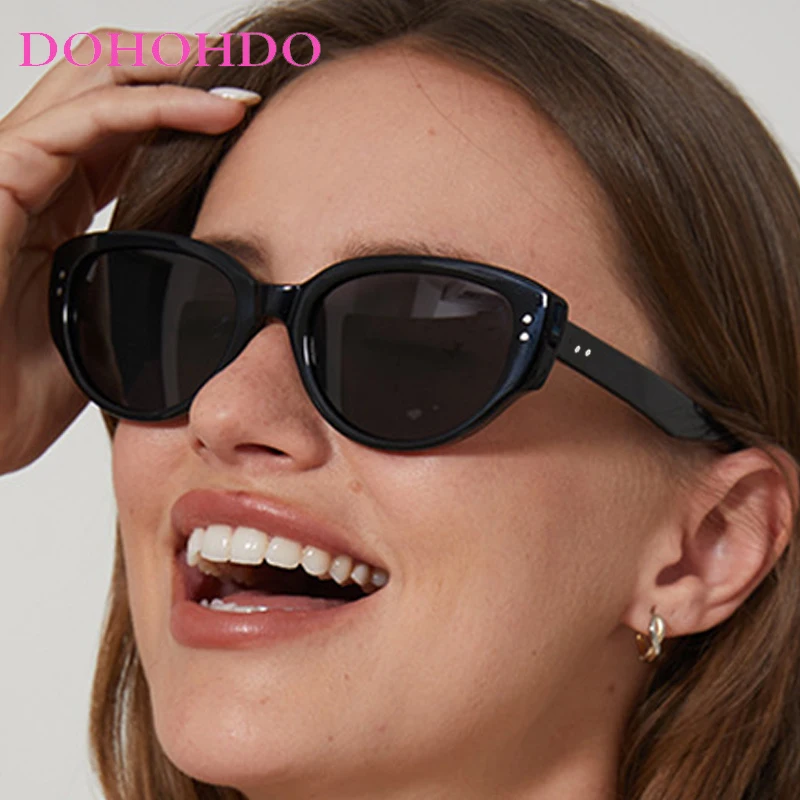 

DOHOHDO Trendy New Small Frame Cat Eye Sunglasses Women Men 2025 Fashion Brand Sun Glasses UV400 Shades Oculos de sol feminino