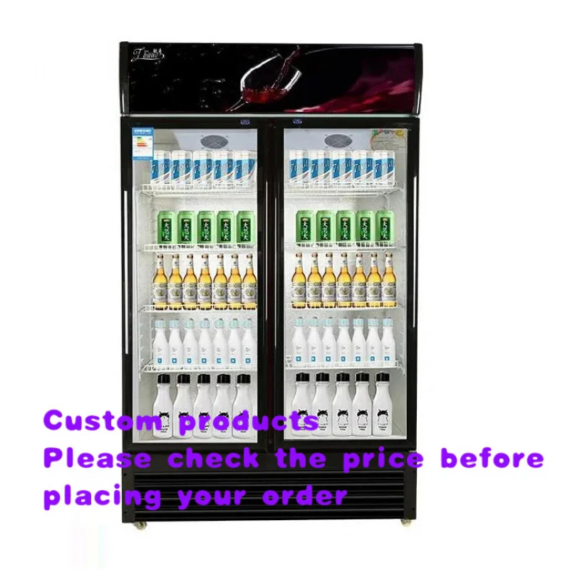 custom.Double Door Refrigerator Freezer Energy Saving Fast Refrigeration Equipment