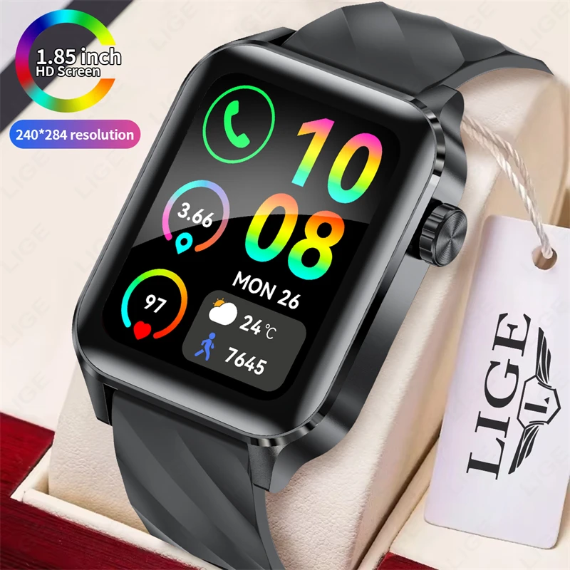 

--LIGE New Voice Call Smart Watches men Women WristWatch Sports Fitness Watches IP68 Waterproof Smartwatch For Android iOS Phone