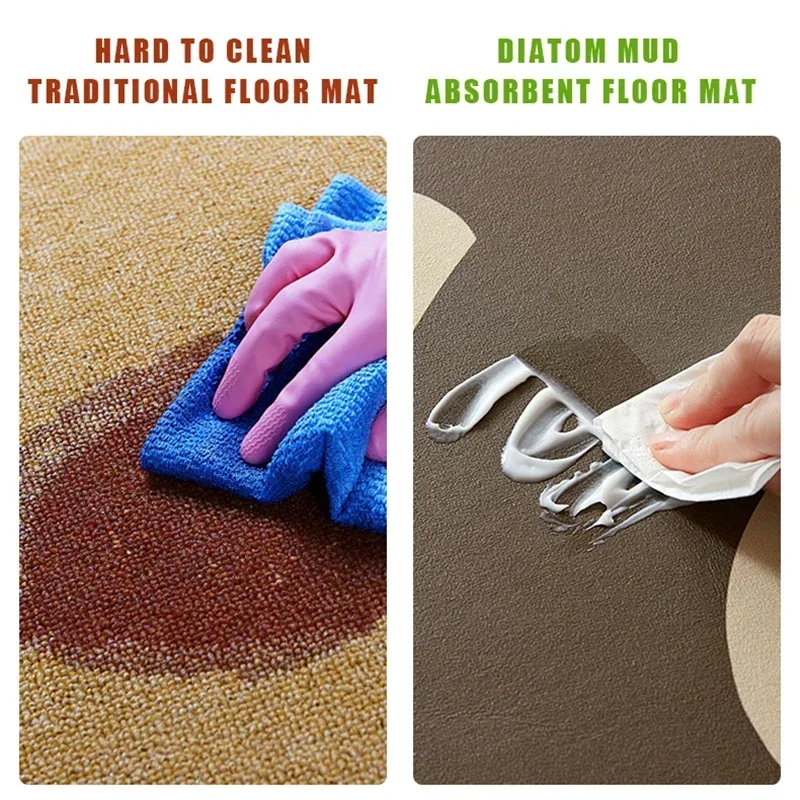 Carpet for Kitchen Floor Mat Absorbent Non-slip Foot Mats Diatom Mud Absorb Oil Long Carpets Minimalist Home Decoration Rug