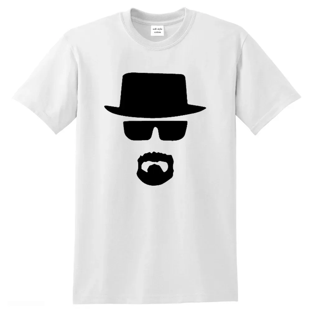 2024 Breaking Bad Men Top Quality Streetwear 100% Cotton Loose Heisenberg Printed T Shirt Summer Mens Tshirt Cool Man T-shirt