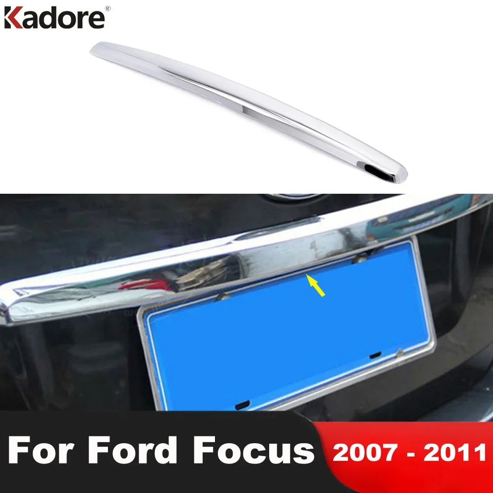 

Для Ford Focus MK2 седан 2005-2008 2009 2010, хромированная задняя крышка багажника автомобиля, накладка на заднюю дверь, декоративная полоса, аксессуары