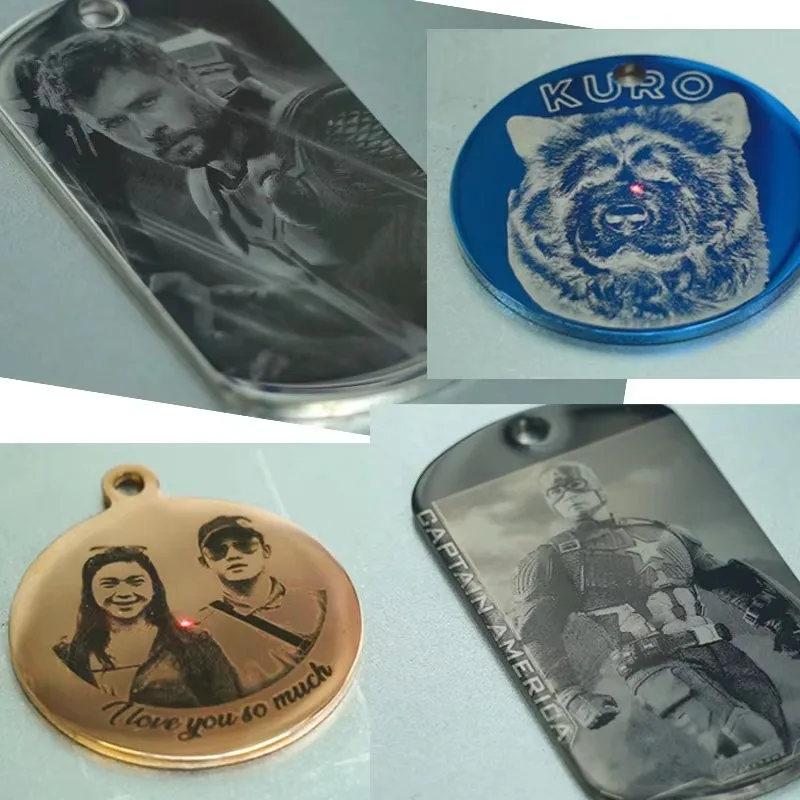 Metal Nameplate Fiber Laser Marking Machine Plastic Aluminum Alloy Engraving Coding Laser Engraver