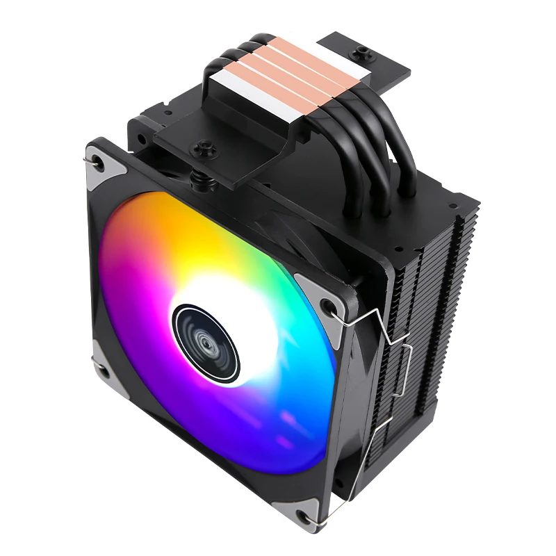 XUANFENG ARGB Fan 120mm 4 Heat Pipe Install LGA115x 1200 1700 1851 2011-3 2066 AM4 AM5 i5 i7 i9 x79 x99 CPU Cooler Black Knight