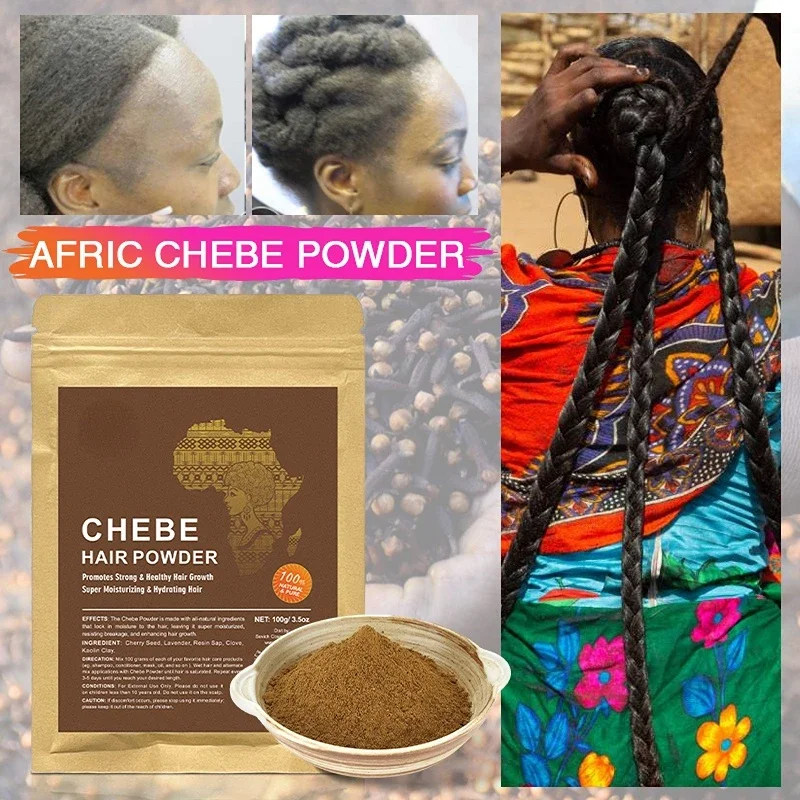 

Africa Women Traction Alopecia Treatment Hair Growth Product for men Chebe Powder Shampoo Hair Loss Treatment Get Rid of Wigs