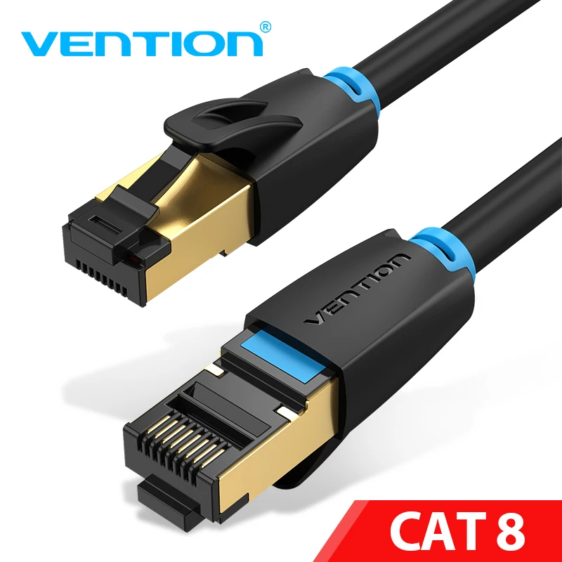 Vention cat8 ethernet kabel sstp 40gbps super speed cat 8/7 rj45 netzwerk lan patch kabel für router modem pc rj 45 ethernet kabel