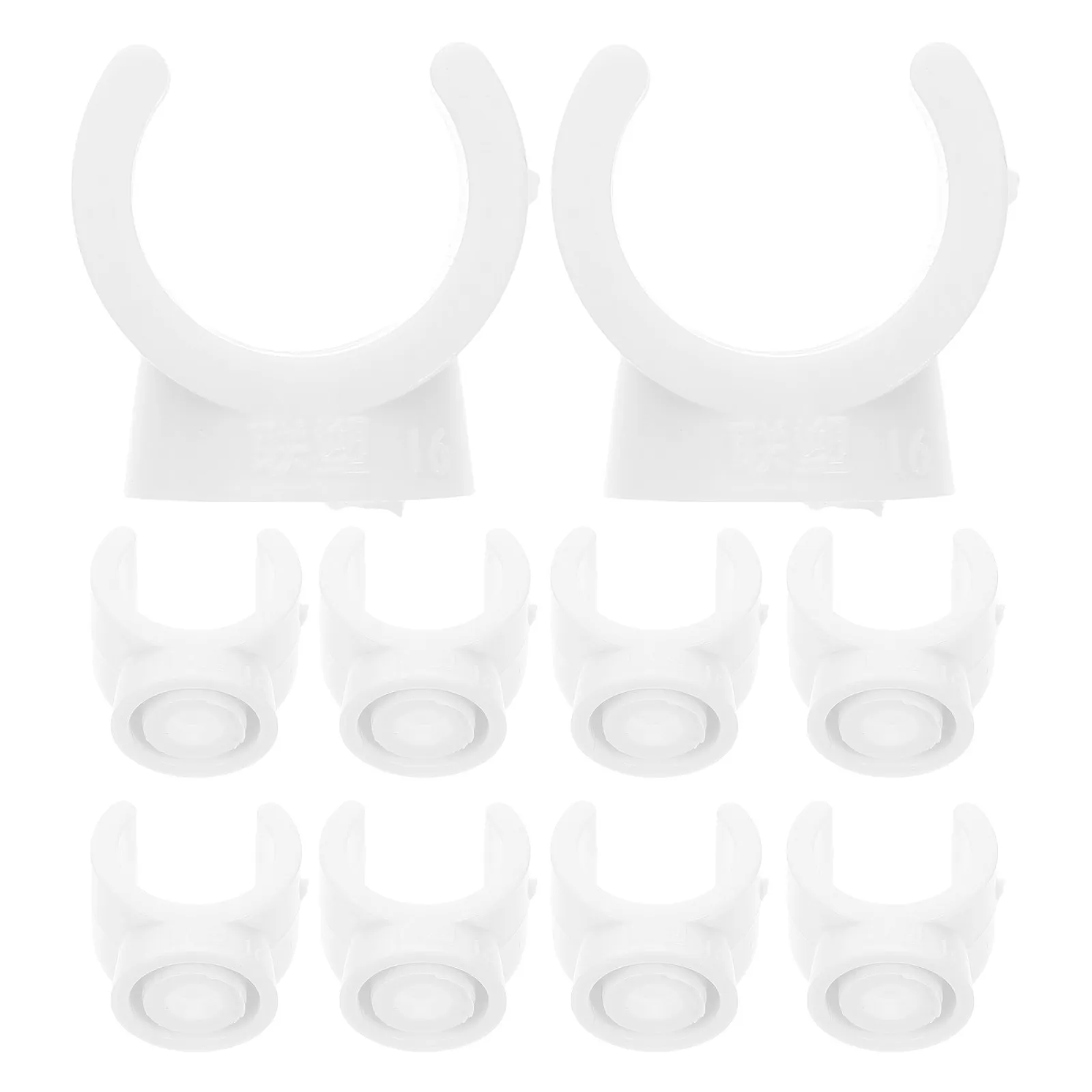 50Pcs Electrical Conduit Clamps Thickened Plastic U Shaped Pipe Holders Secure Support for Water Gas Cable Pipes Home Office