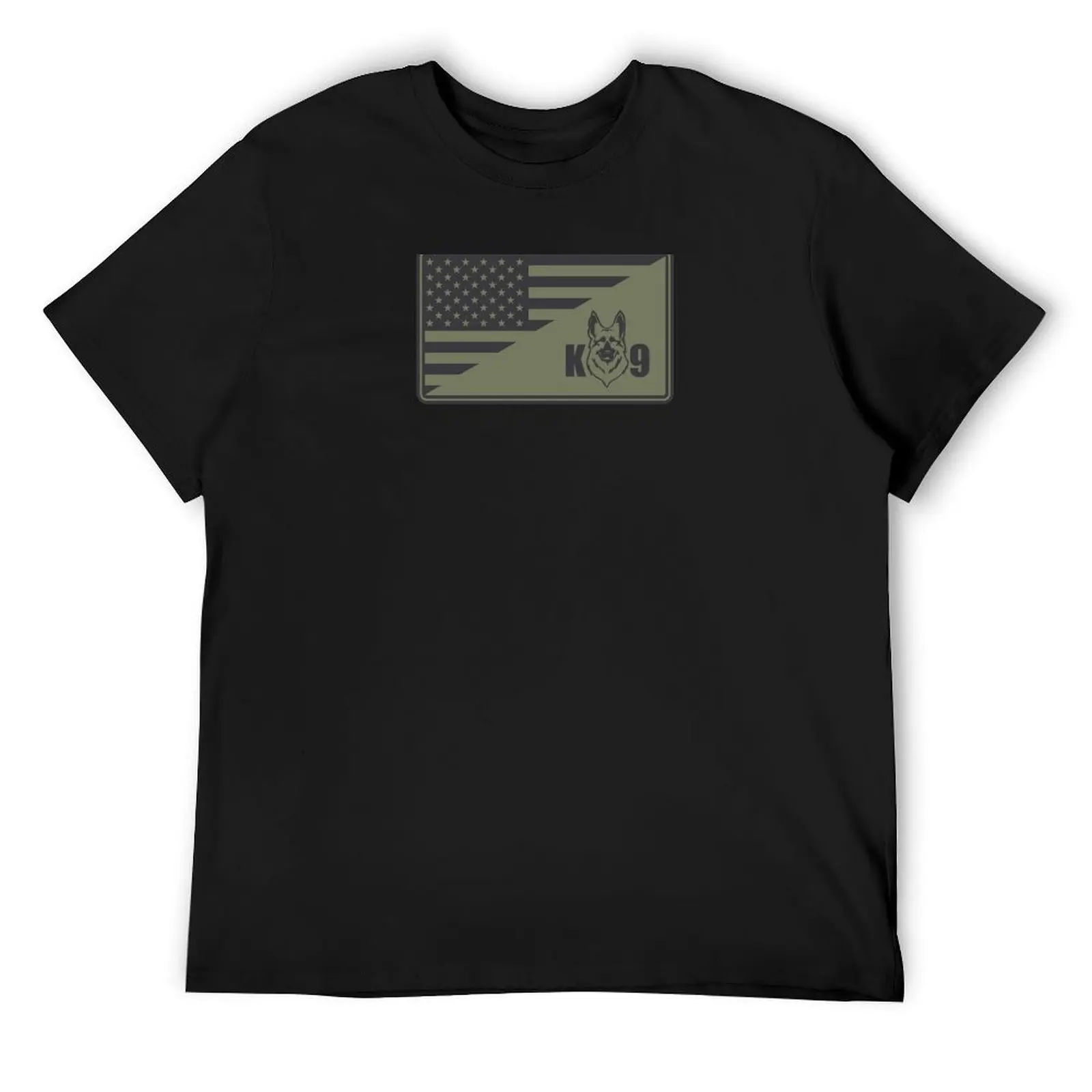 

K9 US Flag Subdued Patch T-Shirt valentines boutique clothes T-shirts oversize oversize t-shirts man t shirts for men pack
