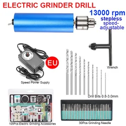Brushless Mini Electric Drill 385 Motor Variable Speed Electric Grinder Engraving Cutting Polishing Drilling Power DIY Tool