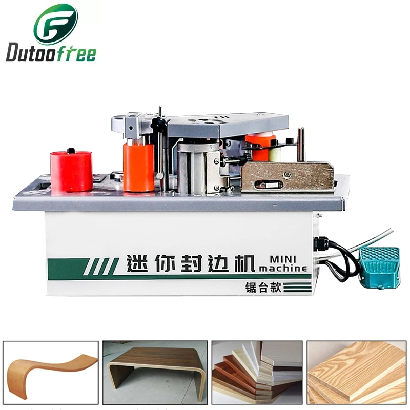 Wood Manual Edge Banding Machine PVC Portable Edge Bander Double Side Gluing Woodworking Machinery 220V 800W