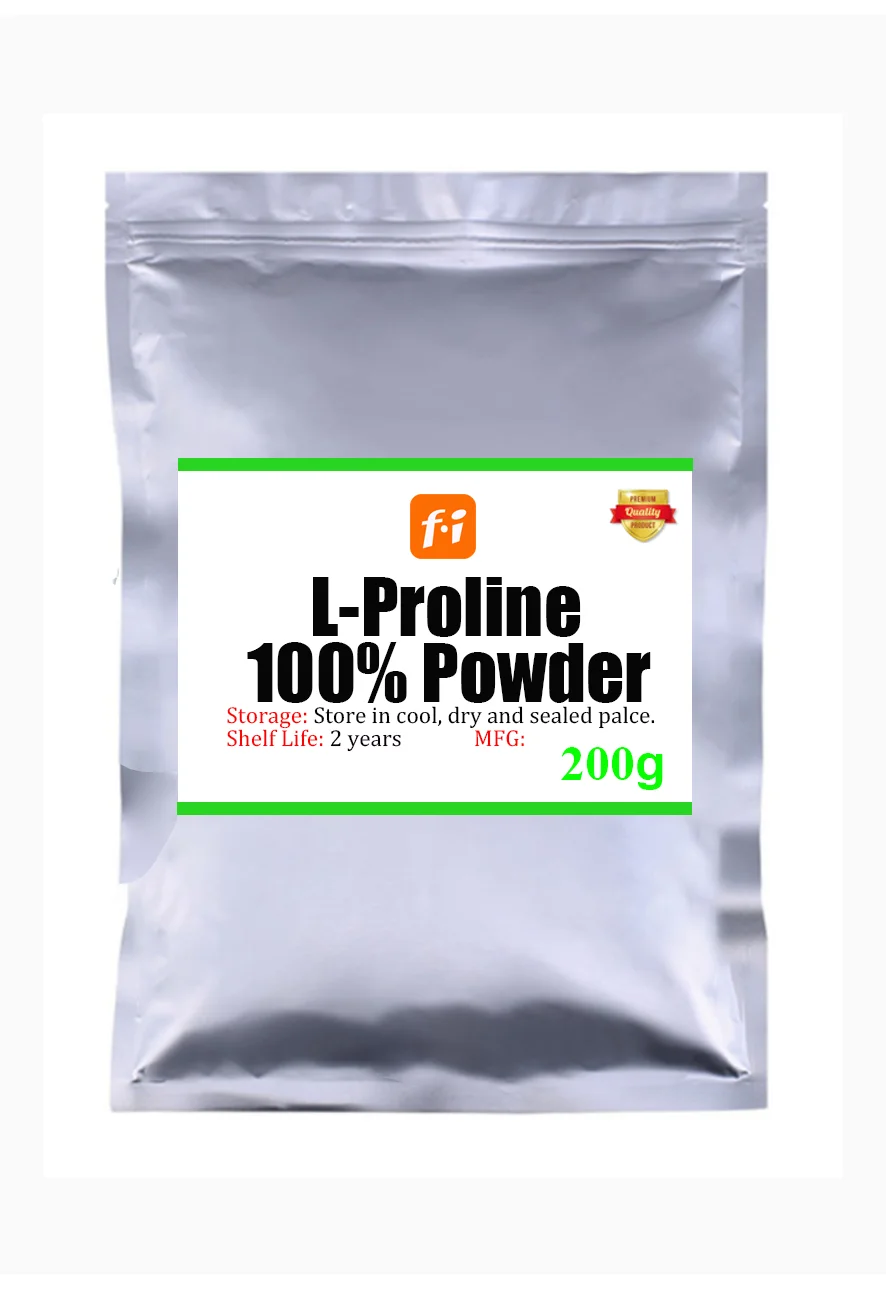 100g-1000g.99% L-Proline,CAS 147-85-3 L Proline