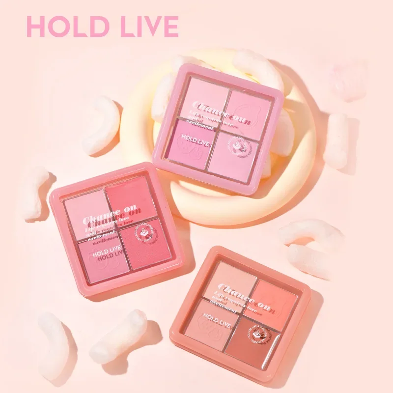 

HOLD LIVE Blush Powder Palette Natural Finishing Blush Cream Waterproof Long-Lasting Brighten Rare Beauty Cosmetic Pretty Makeup