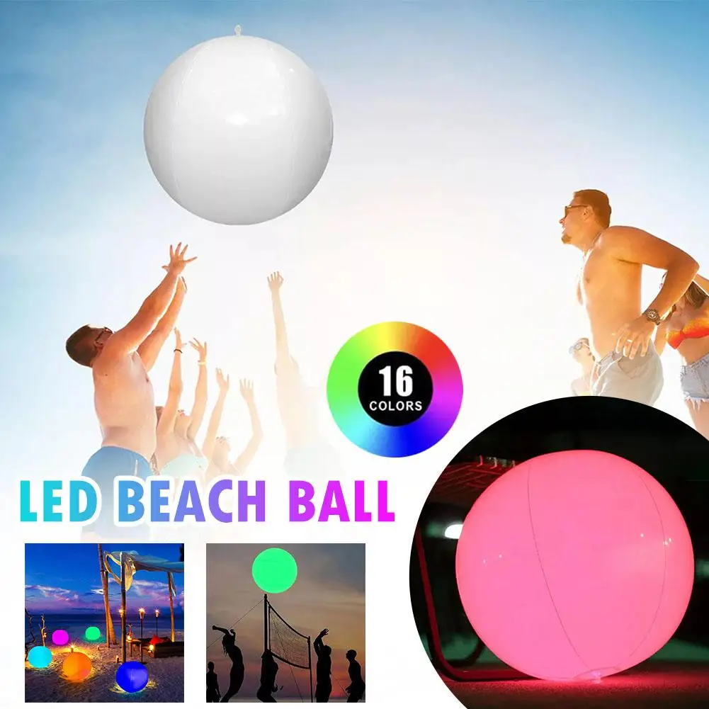 16inch LED Beach Ball Lights Floating Led Beach Balls Toy Remote Control Great For Summer Parties Pool Party S4D2