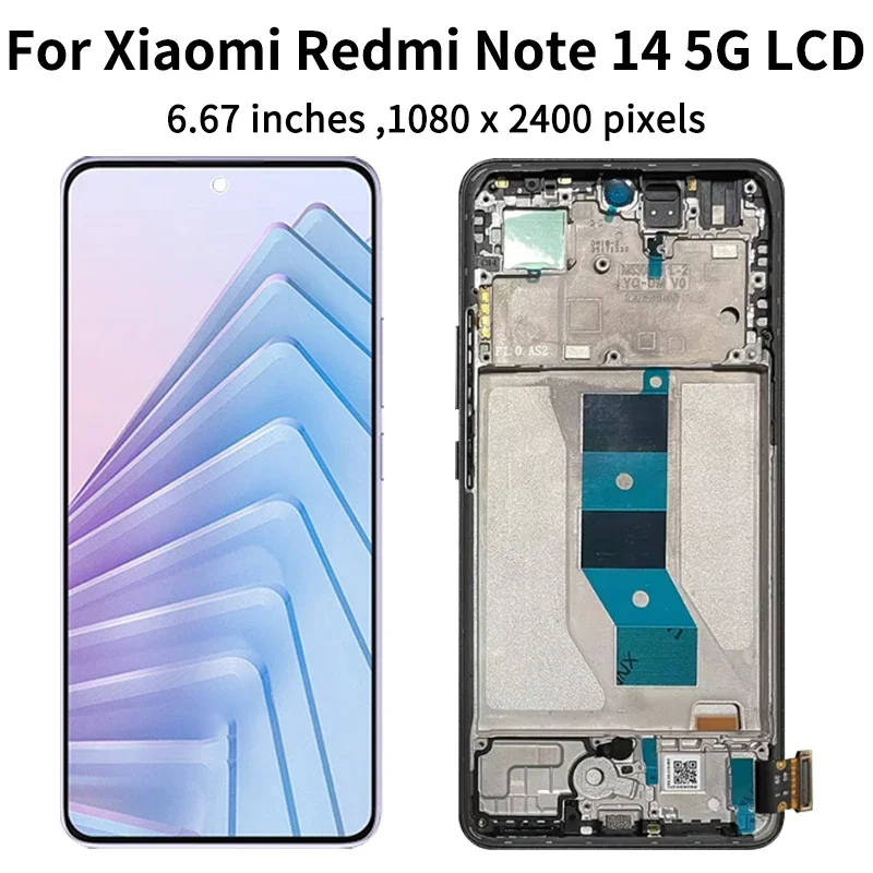 6.67'' AMOLED do Xiaomi Redmi Note 14 5G Ekran LCD z Digitizerem i Ramką do Redmi Note14 5G 24094RAD4G — zdjęcie produktu 3