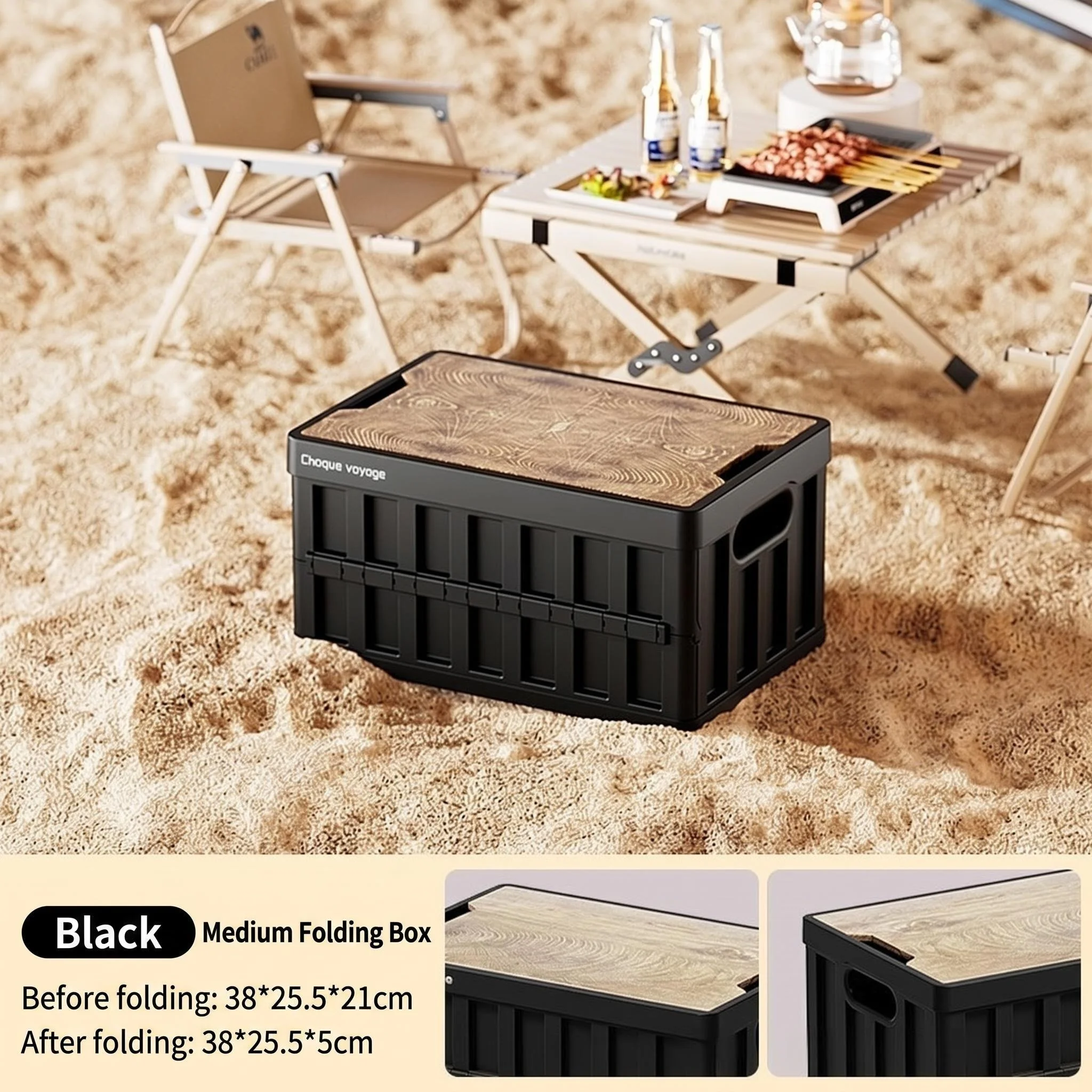 Outdoor-Camping-Aufbewahrungsbox, Faltbare Organisationsbox für Schlafzimmer, Camping-Aufbewahrungsbox für den Kofferraum
