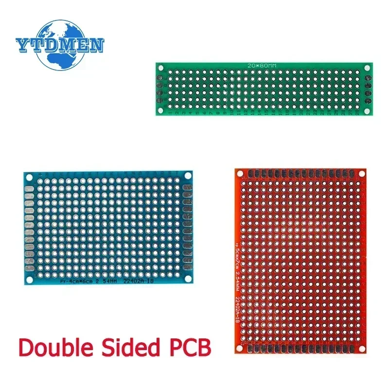 5PCS PCB Prototype Board Double Sided Protoboard 2x8cm 3x7cm 4x6cm  5x7cm 6x8cm 7x9cm Universal Circuit Boards Multiple Colors