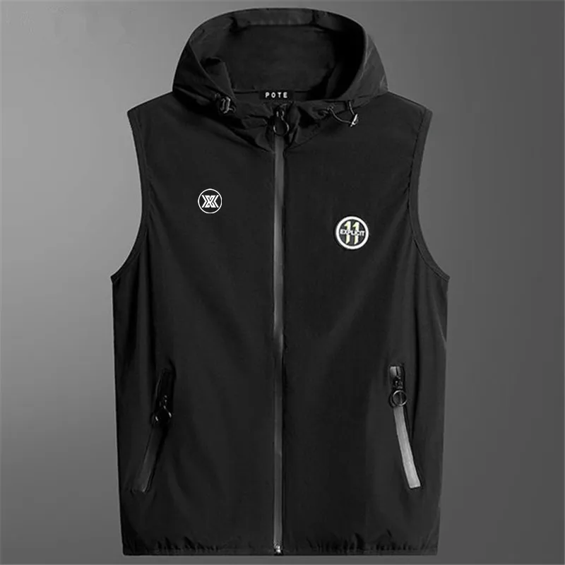 

High Quality Men's Golf Wear Jackets Vest Autumn Sleeveless Hooded Golf Waistcoat Fashion Man's Golf Coats Tennis Clothing 골프웨어