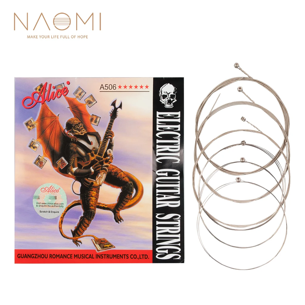 NAOMI Alice A506 Steel Core Plated Steel Coated Nickel Alloy Wound Electric Guitar Strings 008-038 Electric Guitar Accessories