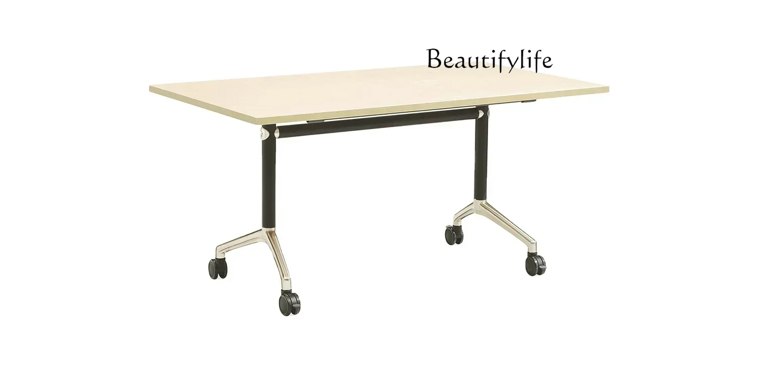 BJ Office Furniture Small Portable Folding Meeting Room Table Movable Training Board Room Desk Large