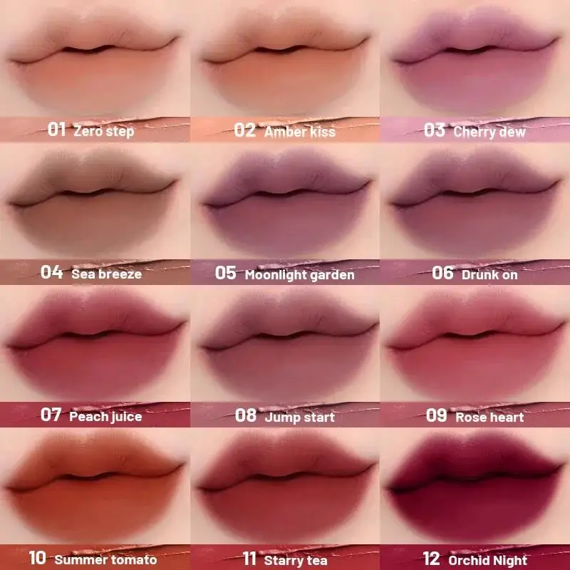 マットリキッドリップスティック 12 色防水ベルベットリップグロス長期持続転写防止ブラッシュアイシャドウクリームメイクアップ