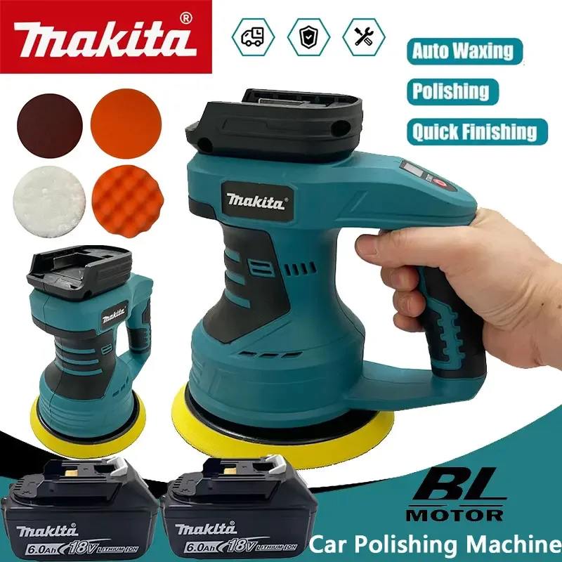 

Аккумуляторная полировальная машинка Makita с регулировкой скорости (8 режимов) для воскования, шлифовки и нанесения глянцевых покрытий, электроинструмент для полировки автомобилей