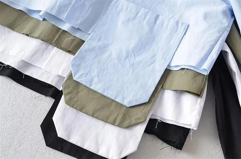 

Street Sle Женский irt ort Sve Long Sve Collar ket Украшение Высокая талия ort Длина Барлинг живота Свободный крой