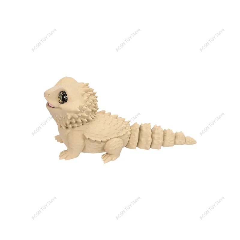 3D-Gedruckte Niedliche Tierfigur Bartagamen Mini-Reptilien-Deko Desktop-Display-Statue Geschenk – Detail 4