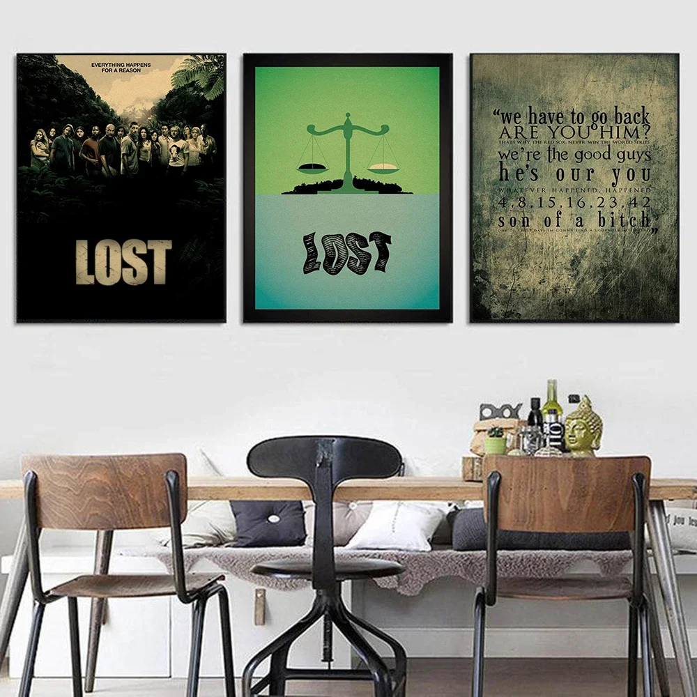 Lost TV Series Retro Poster Collection Abstract Wall Art Prints Modern Canvas Painting Living Room Nordic Home Decor Pictures
