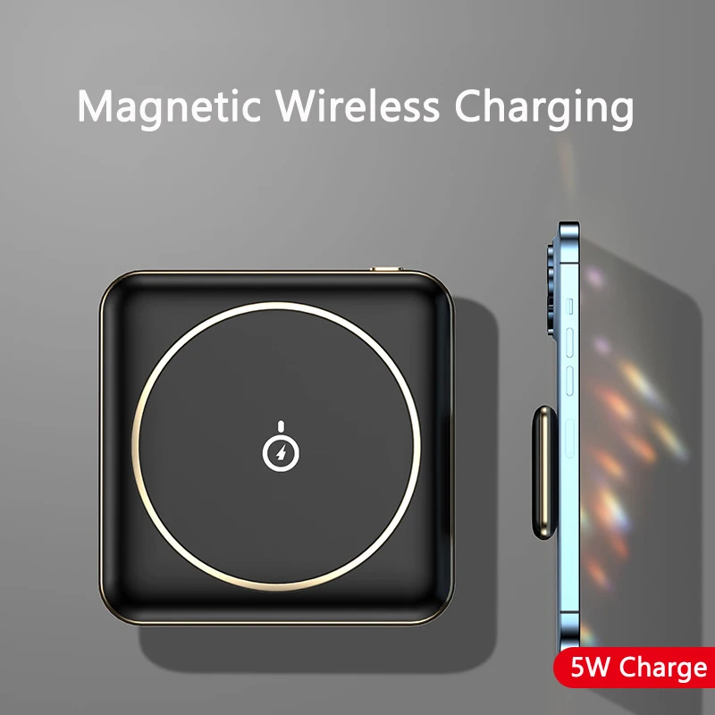 Magnetic Wireless Charger Power Bank 10000mAh for iPhone 15 14 13 12 Pro Max Mini Wireless Charging for Samsung S22 Xiaomi Mi