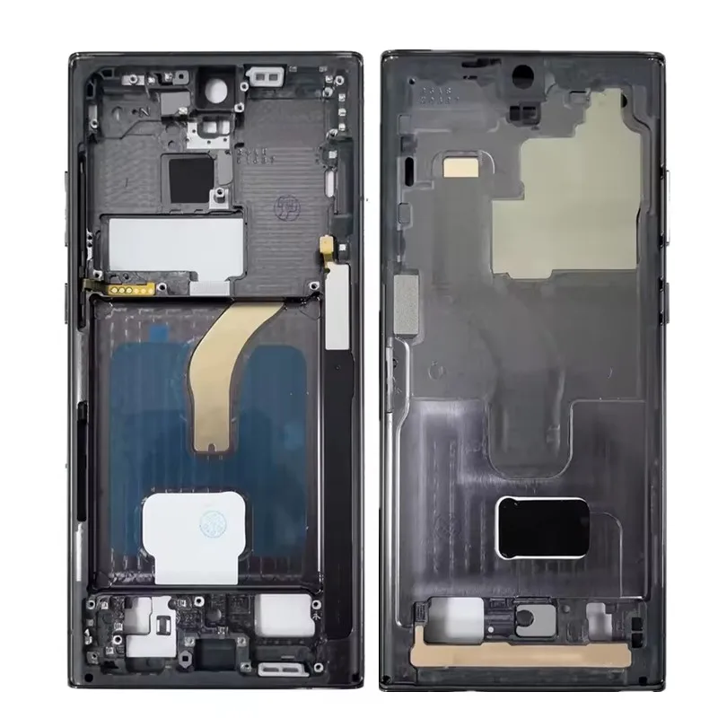 Middle Frame Cover Housing for Samsung Galaxy S22 Ultra S908 (EU / US Version)  Phone Metal LCD Frame Repair Parts