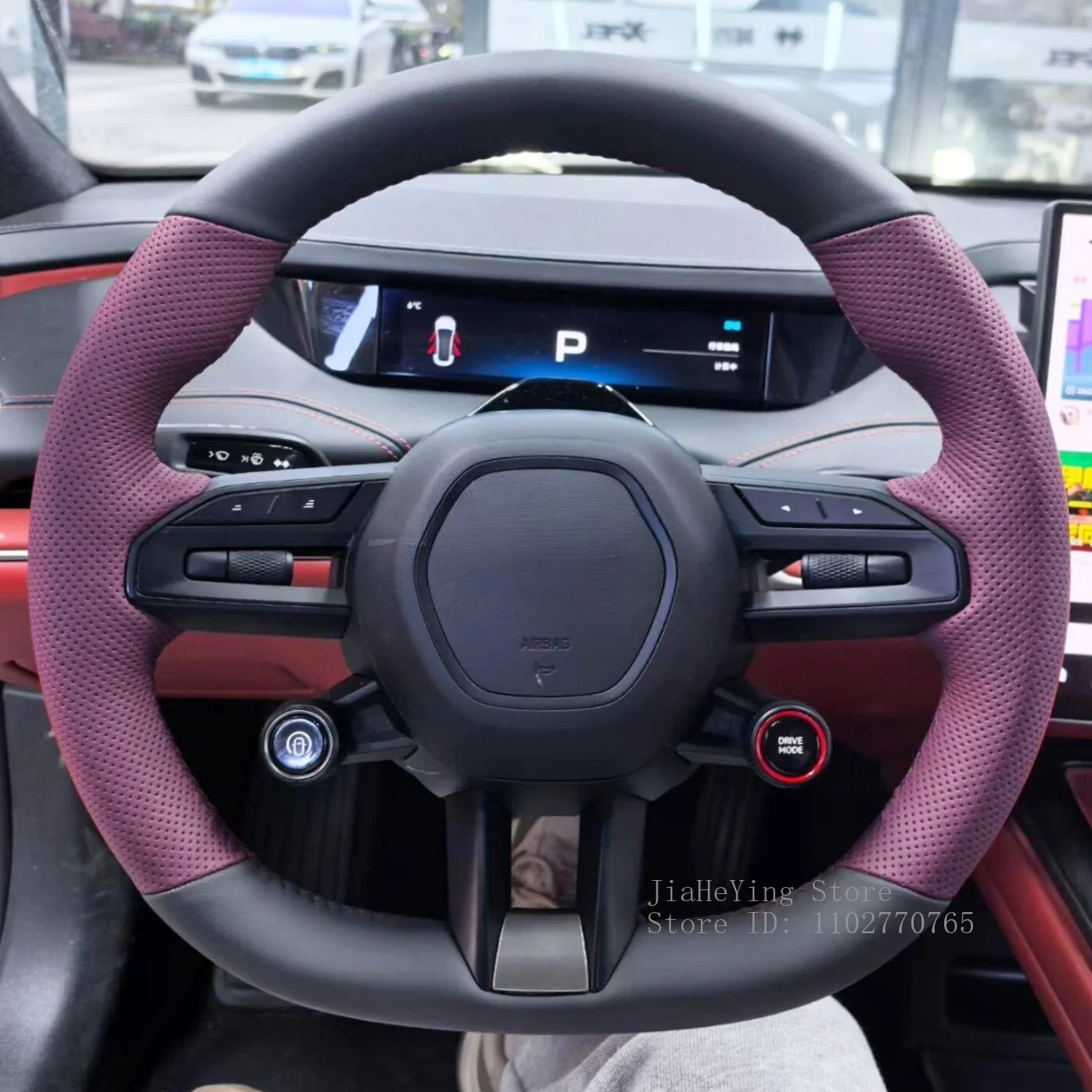 Customized Hand-sewn Leather Steering Wheel Cover for Xiaomi Su7 / Yu7gt 2024-2026 Interior Accessories