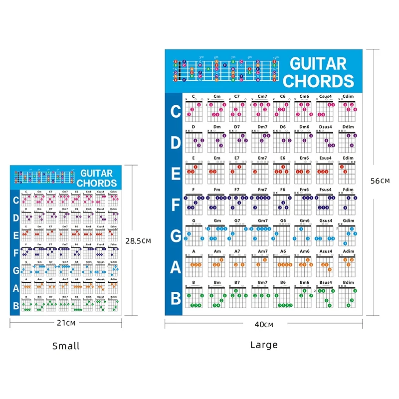 Acoustic Guitar Practice Chords Scale Chart Guitar Chord Fingering Diagram Lessons Music for Guitar Beginner,S