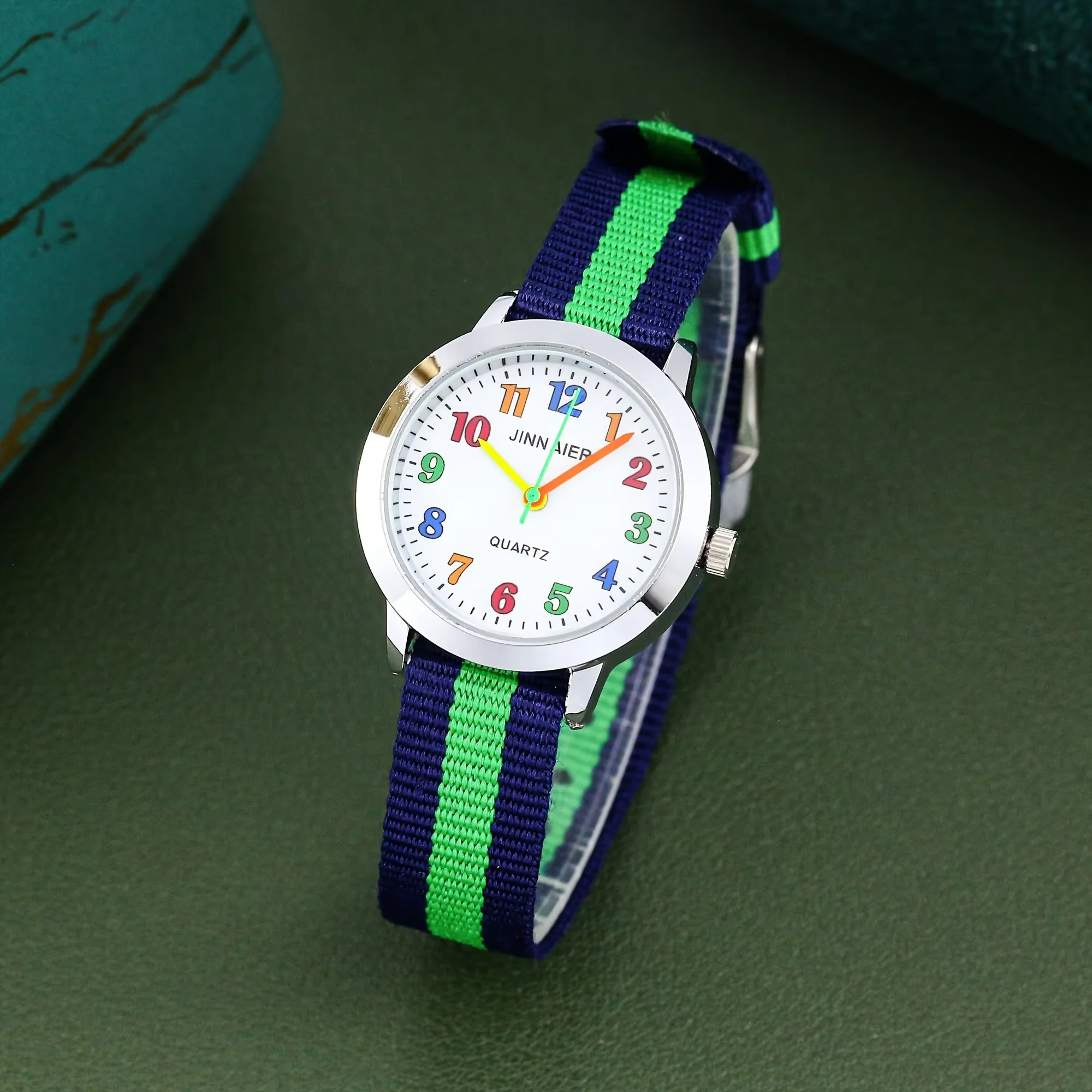 

Colorful digital canvas strap watch military watch for boys and girls, simple and trendy for teenagers
