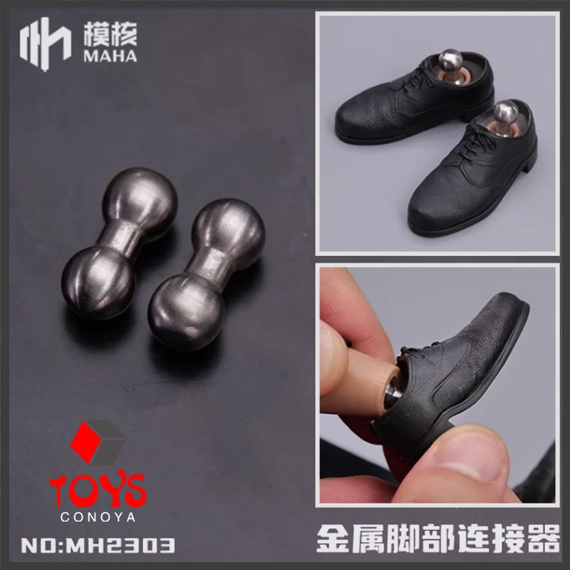 MH2303 1/6 Scale Metal Connector Foot Connector Body Accessory For 12-inch Male / Female Soldier Action Figure Doll