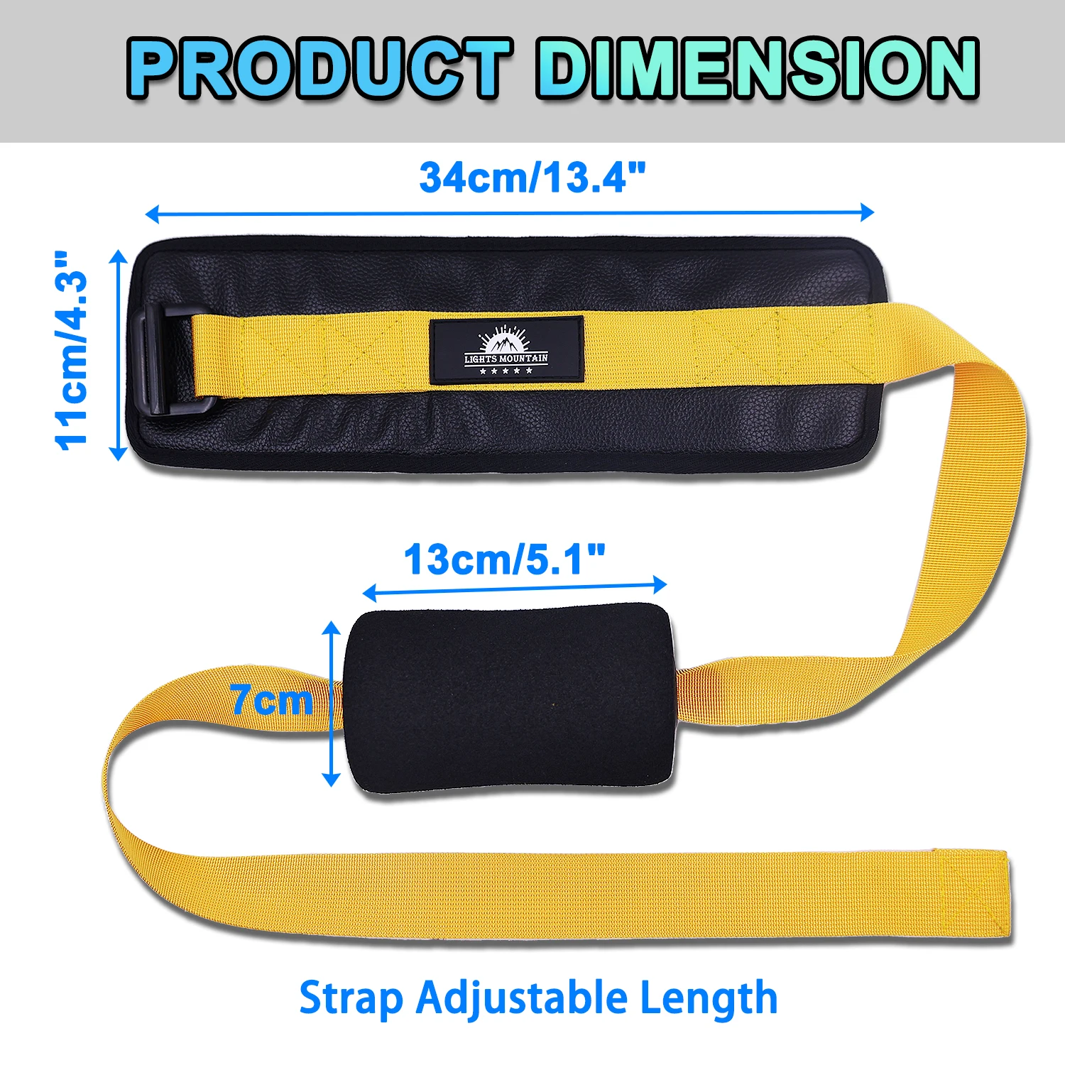 Adjustable Nordic Hamstring Curl Strap with Large Door Anchor and Neoprene Padding – Multi-Functional Exercise Strap