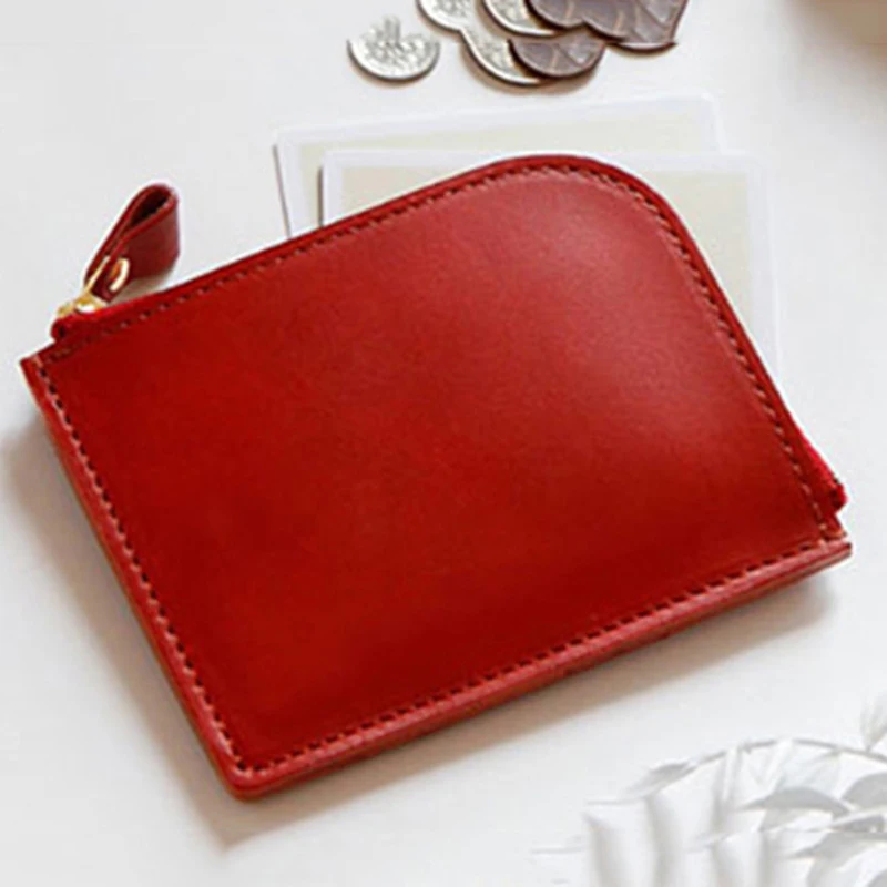 Sewing Pattern DIY Zip Coin Purse Kraft Paper Leather Sewing Card Pack Template Sewing Craf 13x10.5cm