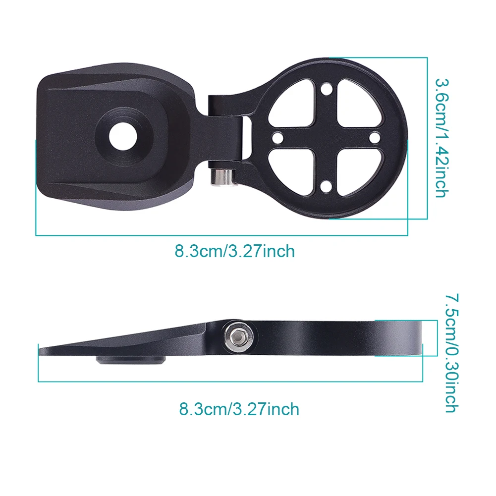 Supporto per computer da bici Supporto per tachimetro regolabile Supporto per computer da bicicletta in lega di alluminio per Garmin/Bryton/Wahoo