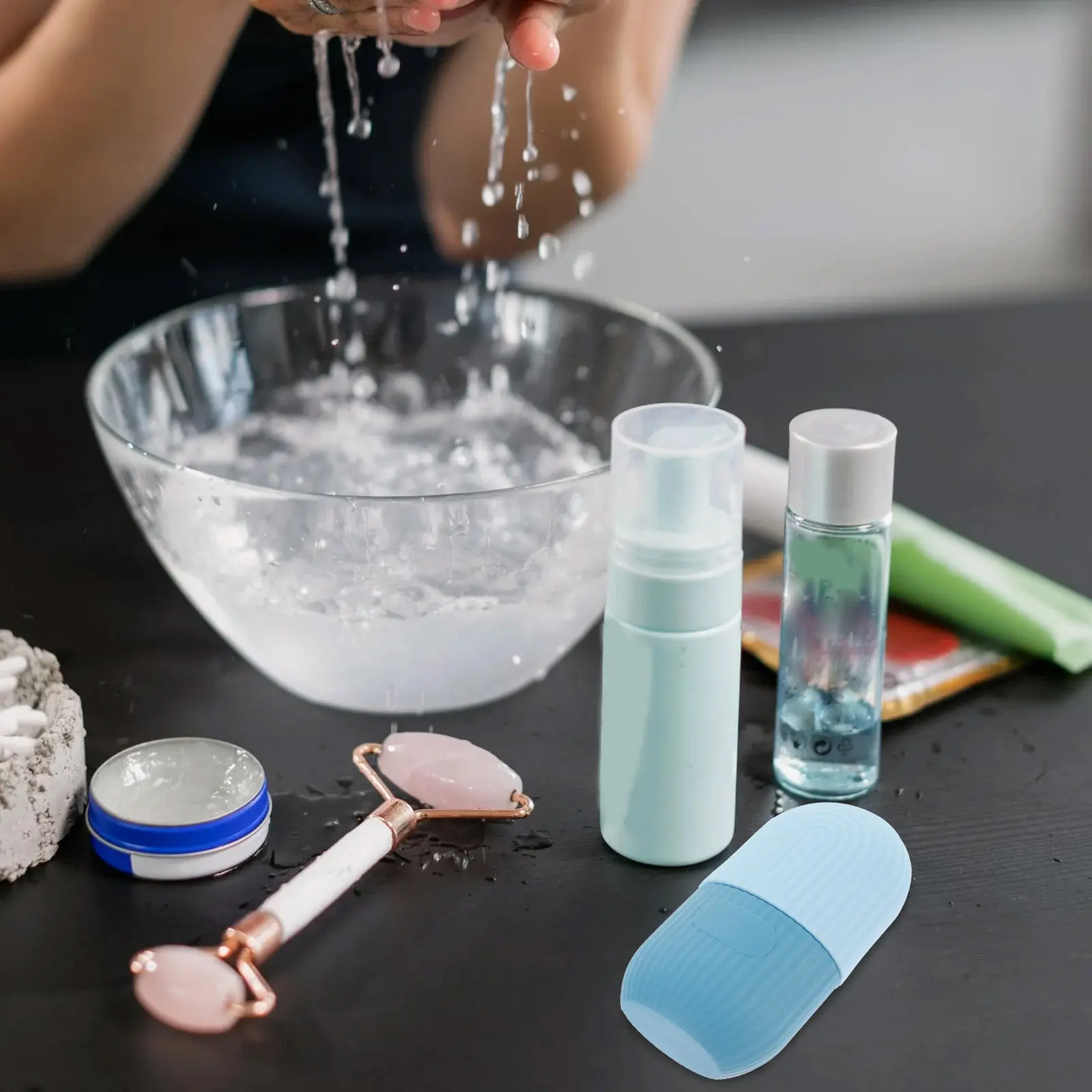 Premium Food-Grade Silicone Ice Face Roller Mold for Facial Eye Head Massage Deep Tissue Circulation Skin Care Tool Travel view 4