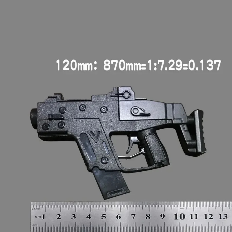 New 1:6 MINI Submachine Gun Miniature Model Gun Keychain Plastic Metal Shell Boy Birthday Gift Anti-stress Toys