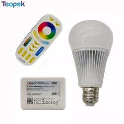 Miboxer E27 9W RGB+CCT 2 in 1 Smart LED Bulb FUT012 2.4G Wireless AC85-265V +4-Zone 2.4G RF Controller +WL-Box2 wifi