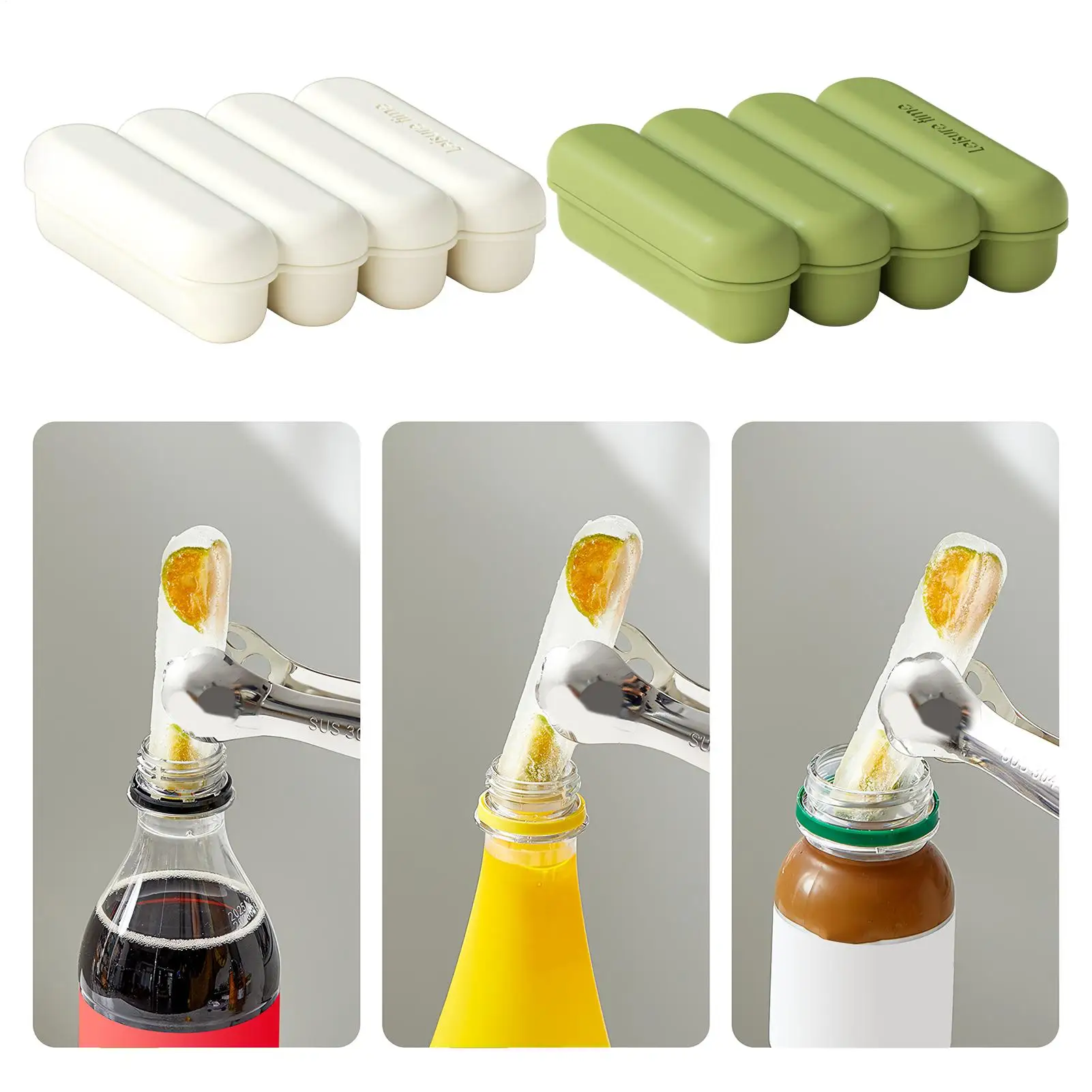 Long Ice Stick Tray Silicone Icecube Maker Easy Release Mold For Water Bottles & Whisky, Home Pool Party Cocktail Juice Gather