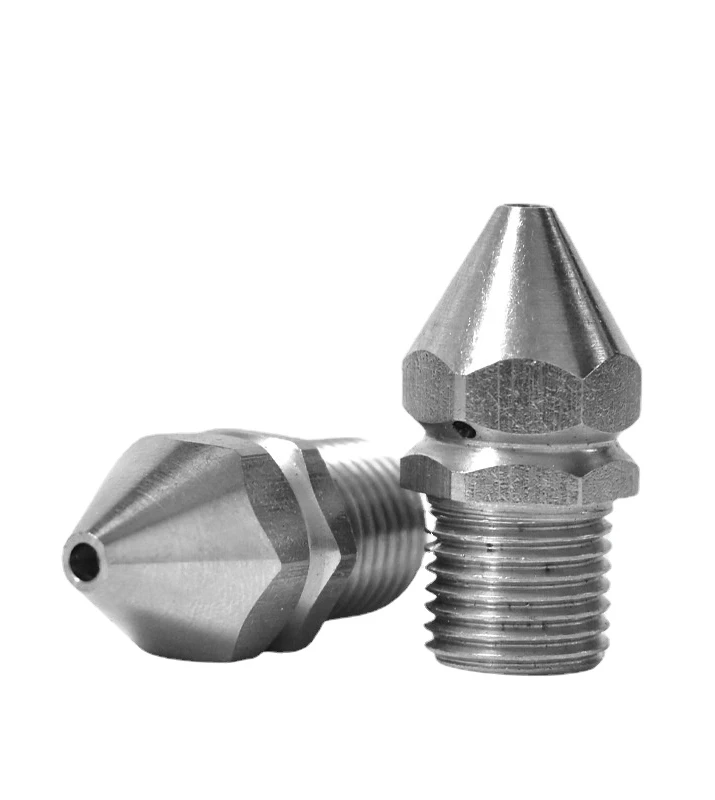 1PC Nozzle 1/4 Outer Filament Front Back Three Holes Cleaning Nozzle High-pressure Pipe Cleaning Outer Wire Cleaning Dredging