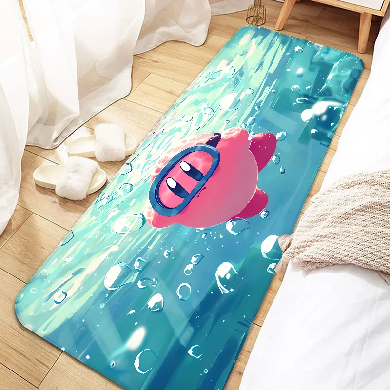 Cartoon Cute Kirbys Door Mat Entrance Non-slip Doormat Washable Kitchen Carpet Living Room Hallway Rugs Bathroom Bath Door Mats