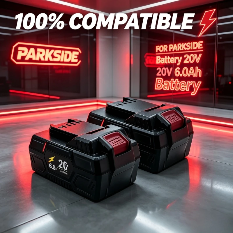 Li‑ion Replacement Battery For PARKSIDE X20V Team 20V Cordless Tools Rechargeable Battery For Drill Chainsaw Lawn Mower