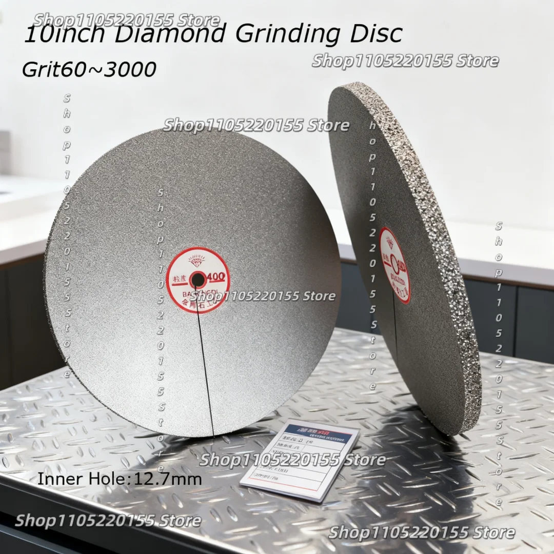 1PCS 10 Inch 250MM Single Side Diamond Abrasive Grinding Disc Wheels for Jewelry Polishing Thickness 1mm Grit60~3000
