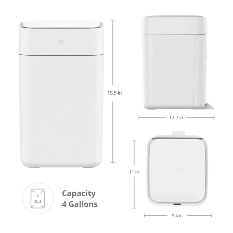 Touchless Trash Can with Vacuum Automatic Open Lid Motion Sense Activated Garbage Bin for Smart Home