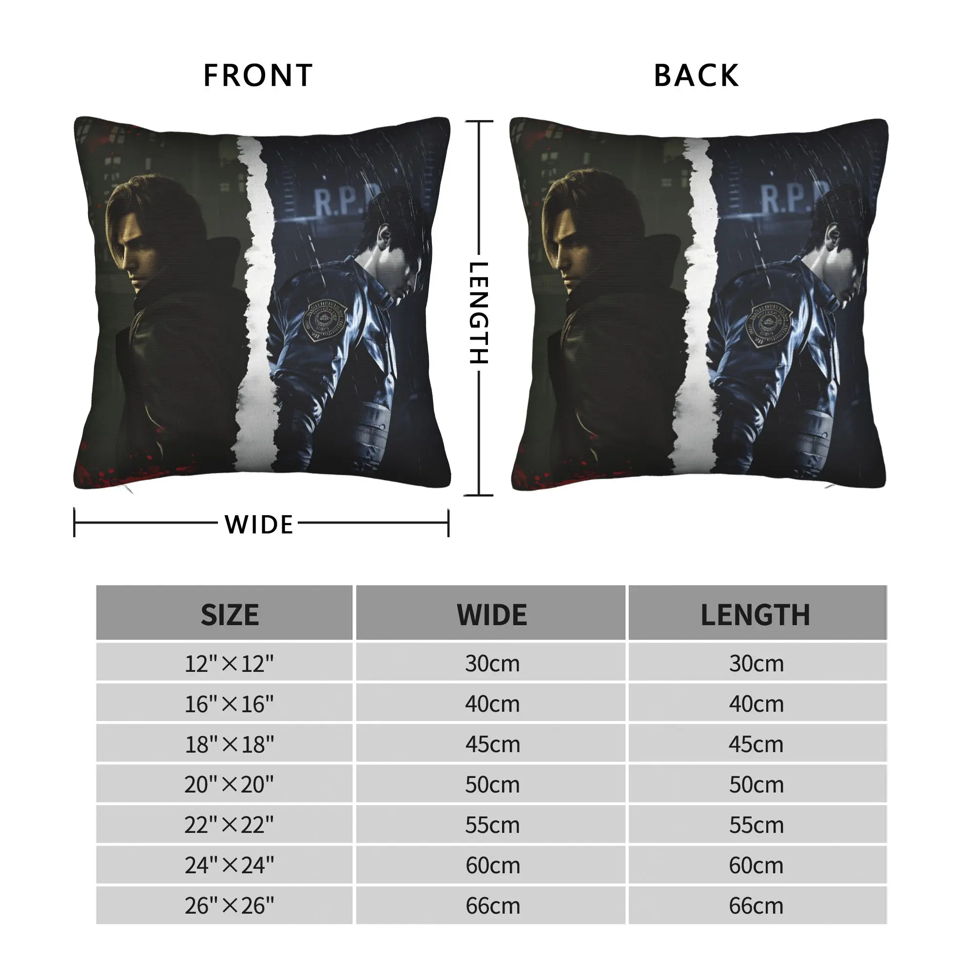 Residents Evils Pillowcases  Novelty Pillow Case For Couch Sofa Bedroom Soft Pillow Cover