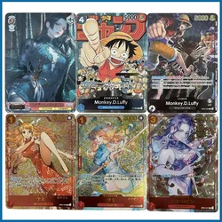 Anime One Piece DIY ACG Monkey D Luffy Nami Boa Hancock Boy Battle Game Toys Collectible Card Christmas Birthday Gifts Board