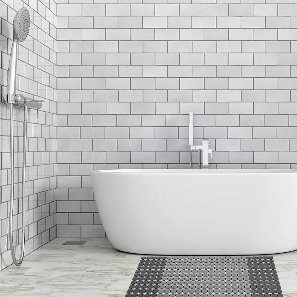 

Нескользящий массажный коврик для ванны, коврик для душа, нескользящий большой размер с присоской и сливными отверстиями, коврик для ванны для ванны